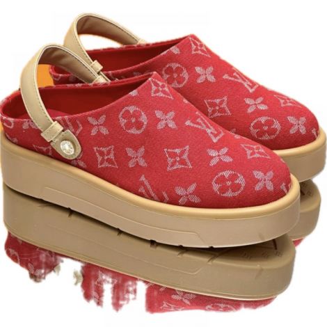 Louis Vuitton Terlik Aspen Platform Kırmızı - Louis Vuitton Kadin Terlik Louis Vuitton Terlik Louis Vuitton Women Aspen Platform Sandals Kirmizi